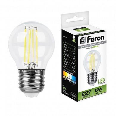   G45 5W 4000K E27  LB-61 LED Feron