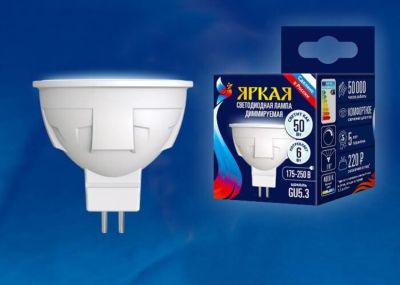 LED  MR16 6W 4000K GU5.3  Uniel 