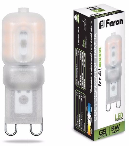  LED 5W 4000K G9 LB-430 Feron