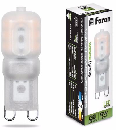  LED 5W 4000K G9 LB-430 Feron