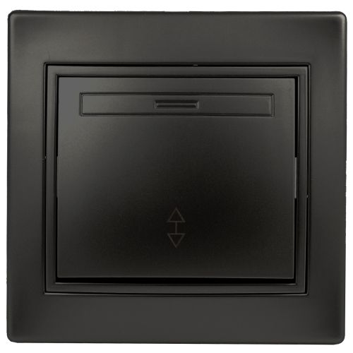 Переключатель 1 клавишный антрацит Intro Plano 1-103-05
