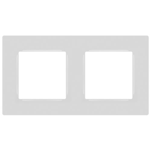 Рамка для розеток и выключателей ЭРА Серия 12 12-5202-01 на 2 поста, Классик, белый