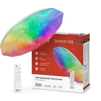 ���������� ��������� LED COMFORT DIAMOND-RGB 55�� 230� 3000-6500K ���  IN HOME 