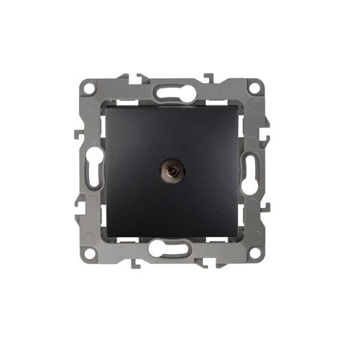 Розетка TV одиночная антрацит Серия 12  ЭРА 12-3101-05