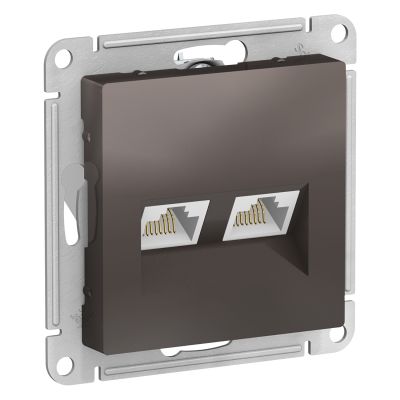 Atlas Design Schneider Electric   2-  RJ45+RJ45, .5E, 