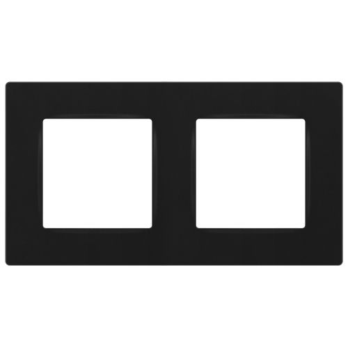 Рамка для розеток и выключателей ЭРА Серия 12 12-5202-05 на 2 поста, Классик, антрацит