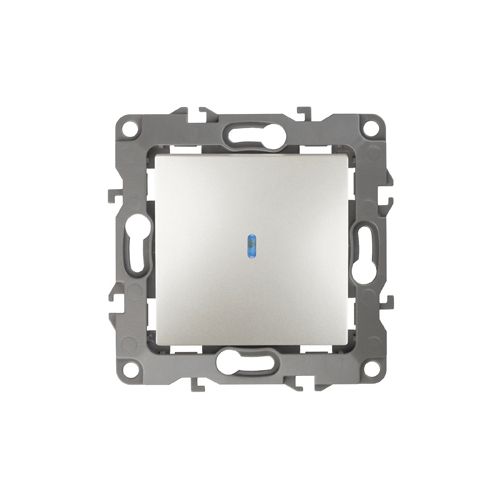 Выключатель 1 клавишный с подсветкой механизм перламутр Серия 12 ЭРА 12-1102-15