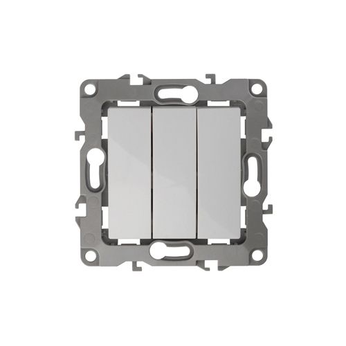 Выключатель 3-х клавишный механизм белый Серия 12  ЭРА 12-1107-01