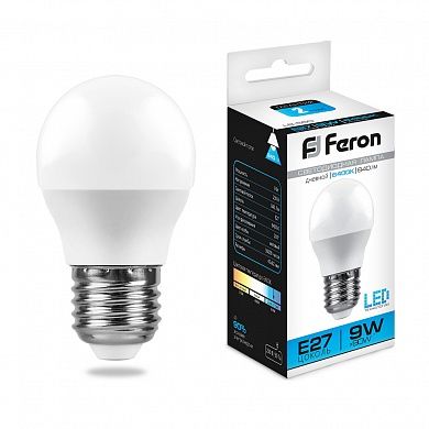   9W 6400K E27 G45 LB-550 LED Feron