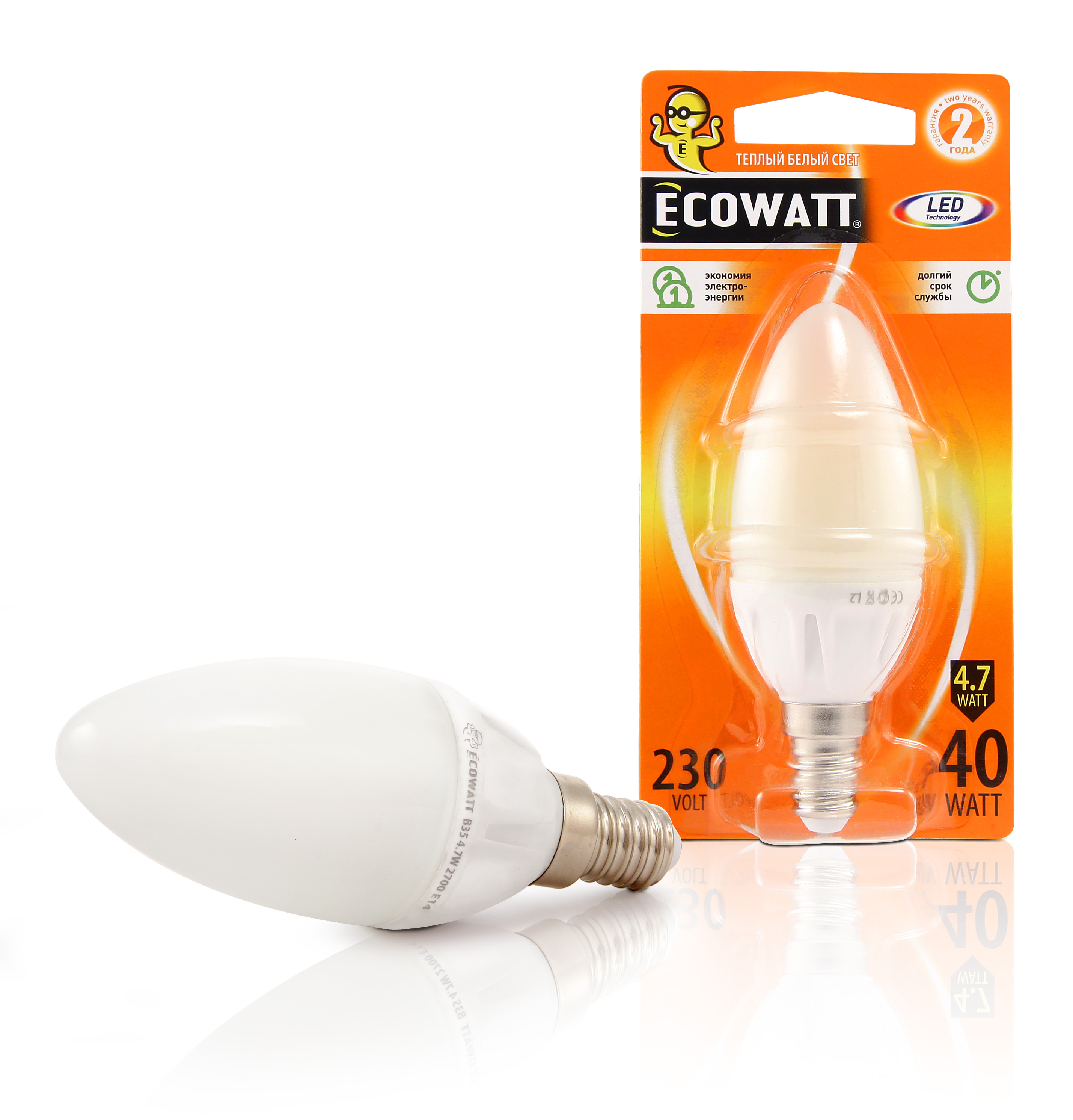   4.7W 2700K E14 LED Ecowatt