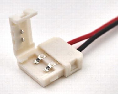 Коннектор зажим-провод 2х контактный 8мм 15см SMD3528 Ecola