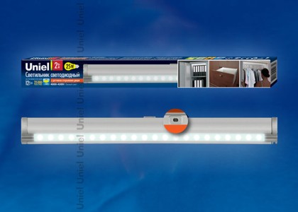 Cветильник LED Uniel с датчиком открытия двери ULE-F02-2W/NW/OS IP20 SILVER 27.5см серебро